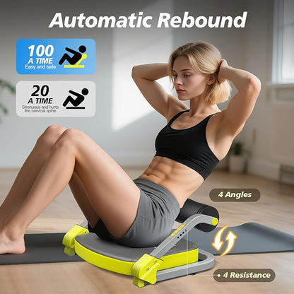 Ab Crunch Machine, Ab Workout Equipment for Home Gym with Adjustable Resistance, Ab Trainer for Stomach and Sit Up Exercise