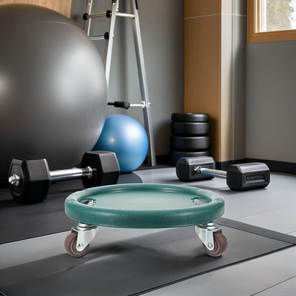 Ab Roller Wheel Abdominal Exercise Sliders with 4-wheel Design, Silent Multi-directional Core Trainer for Home Gym Fitness, Green Workout Gliding Discs for Strength Training