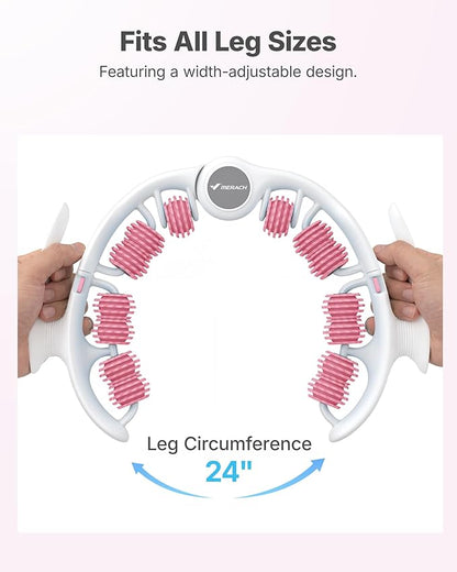 MERACH Cellulite Massage Tool with Push Pull Roller, Lymphatic Drainage Massager, Leg Massager with Detachable Handles, Exercise Equipment for Thighs & Legs & Buttocks, Gift for Women