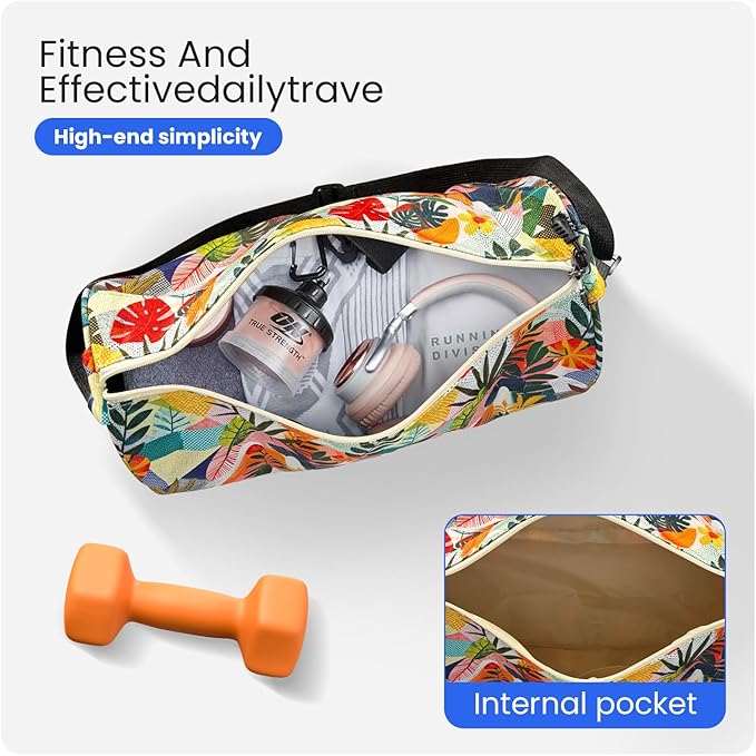C&F BOGMOST Small Gym Bag for Women & Men,Small Lightweight Duffel Bag Carry On Bags Mini Duffel Travel Bag Waterproof Sports Bags for Workout/Sport/Trave,Colorful Leaves