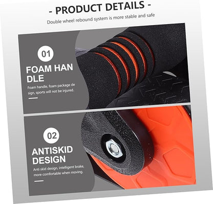 Ab Roller Wheel with Knee Pad for Home Gym Triangular Stable Support Abdominal Trainer Wheel for Core Workout Suitable for Men and Women Beginners and Experts Upper Body Exercise