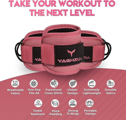 Ankle Straps for Cable Machines Women, Glute Kickback Cable Machine Attachments, Gym Ankle Cuffs, Wrist Cuffs for Workout, Leg Training Accessory, Fitness Gear for Home or Gym