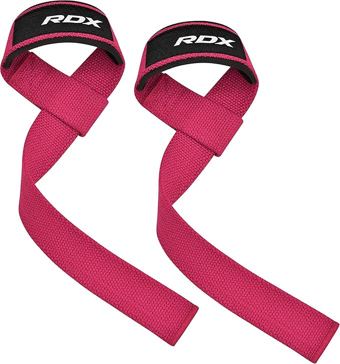 RDX Weight Lifting Wrist Wraps with Gym Straps, Elasticated 18” Cotton Wrap, 60CM Anti Slip Workout Strap Support, Bodybuilding Deadlifting Powerlifting Fitness Gymnastics Strength Training, Men Women