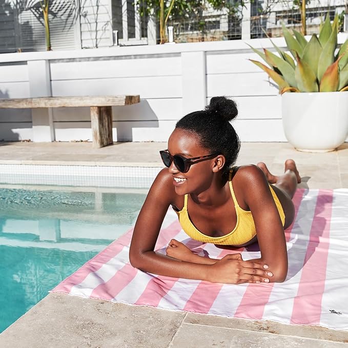 Dock & Bay Beach Towel - Quick Dry, Sand Free - Compact, Lightweight - 100% Recycled - Includes Bag - Set of 6 - Best of The Best, Large (160x90cm, 63x35)