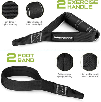 Pilates Bar Kit with Resistance Bands, Multifunctional Pilates Bar for Women & Men with Heavy-Duty Metal Adjustment Buckle, Pilates Home Equipment for Full BodyWorkouts