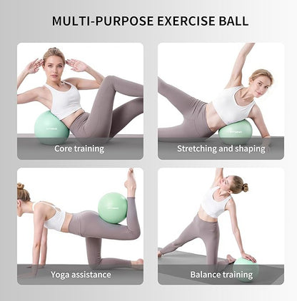 FITMIND_Pilates Ball 10 Inch Anti-Burst Slip Resistant Mini Yoga Ball for Fitness, Core Training, Physical Therapy, Balance, Stability, Stretching 200kg 440lbs Capacity