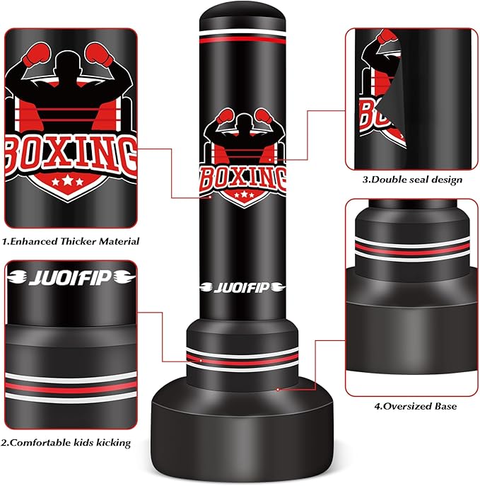 Heavy Punching Bag with Stand Adults Teens,70" Freestanding Boxing Bags Kicking Bag Heavy Bag with Boxing Gloves and Electric Air Pump, Kickboxing Training Equipment Bags Thai Fitness Karate