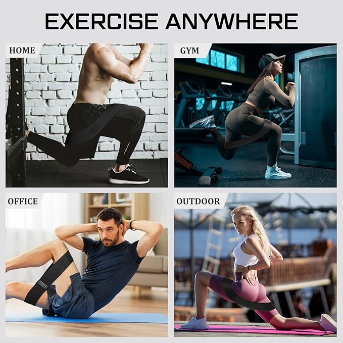 24 Pcs Fabric Resistance Bands for Working Out Strength Exercise Bands for Women Men Resistance Loop for Legs and Butt, Yoga, Pilates, Rehab, Fitness and Home