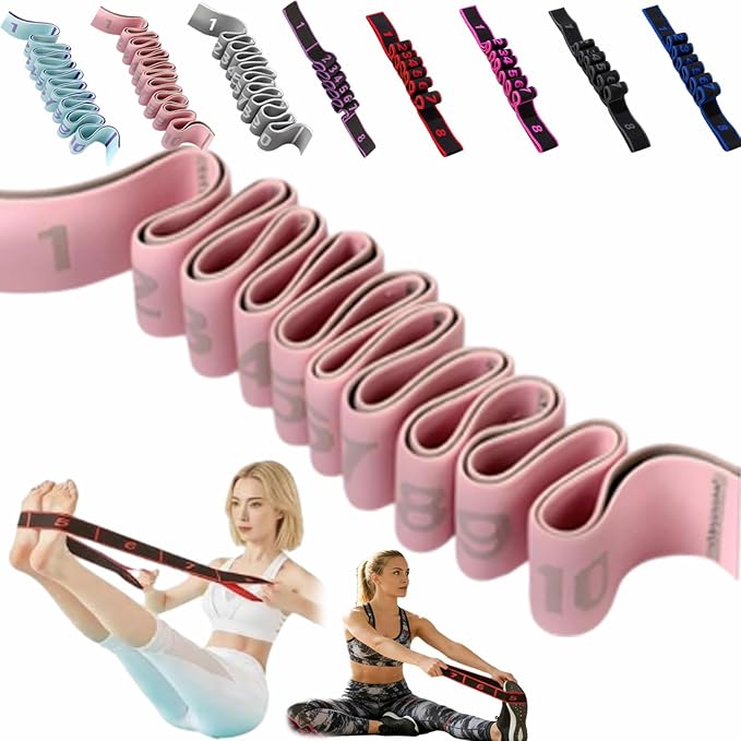 Fitness Resistance Bands with Handles, Fitness Resistance Band for Stretching and Yoga, Fashion Puller Exercise, Adjustable Bands for Full Body Stretching Shaping