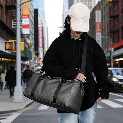 Gym Bag for Men Women Waterproof Duffle Bag with Shoes Compartment and Wet Pocket Multipurpose Sports Weekender Bags for Travel, Sports, Fitness and Workout,Green