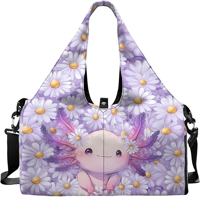 Gym Bag with Yoga Mat Holder Large Tote Bag With Multi Pockets for Women Men Dry Wet Separated Pocket Carryall Yoga Tote Bag for Pilates Travel Workout Office