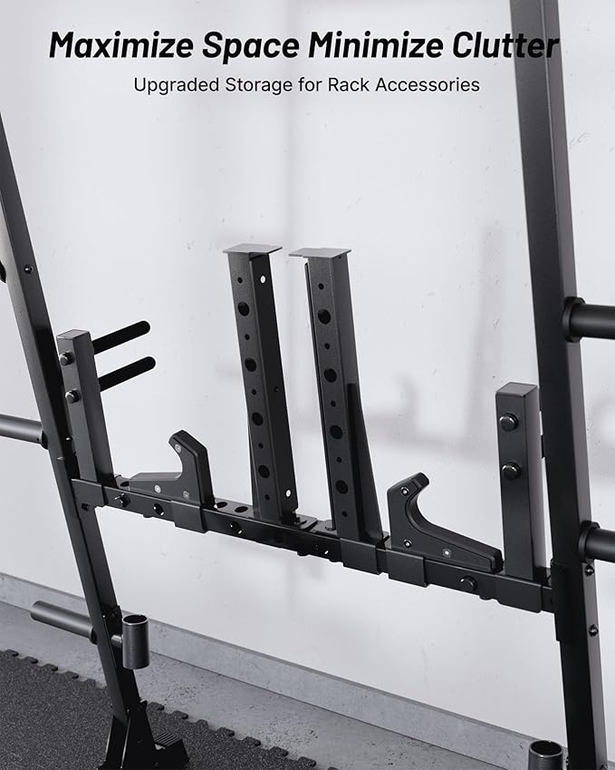 Mikolo M4 2.0 Smith Machine, 2200lbs Squat Rack with LAT-Pull Down System & Cable Crossover Machine, Training Equipment with Leg Hold-Down Attachment