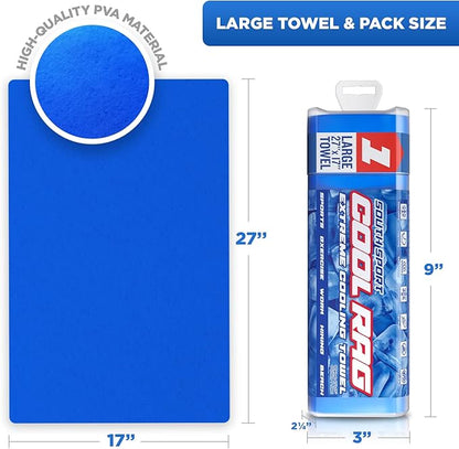 Cool Cool RAG Extreme Cooling Towel for Heat Relief - PVA Cooling Towel for Workout, Gym, Running and for Other Outdoor Sports - Cooling Rag for Neck - Cool Towel for Quick Cooling