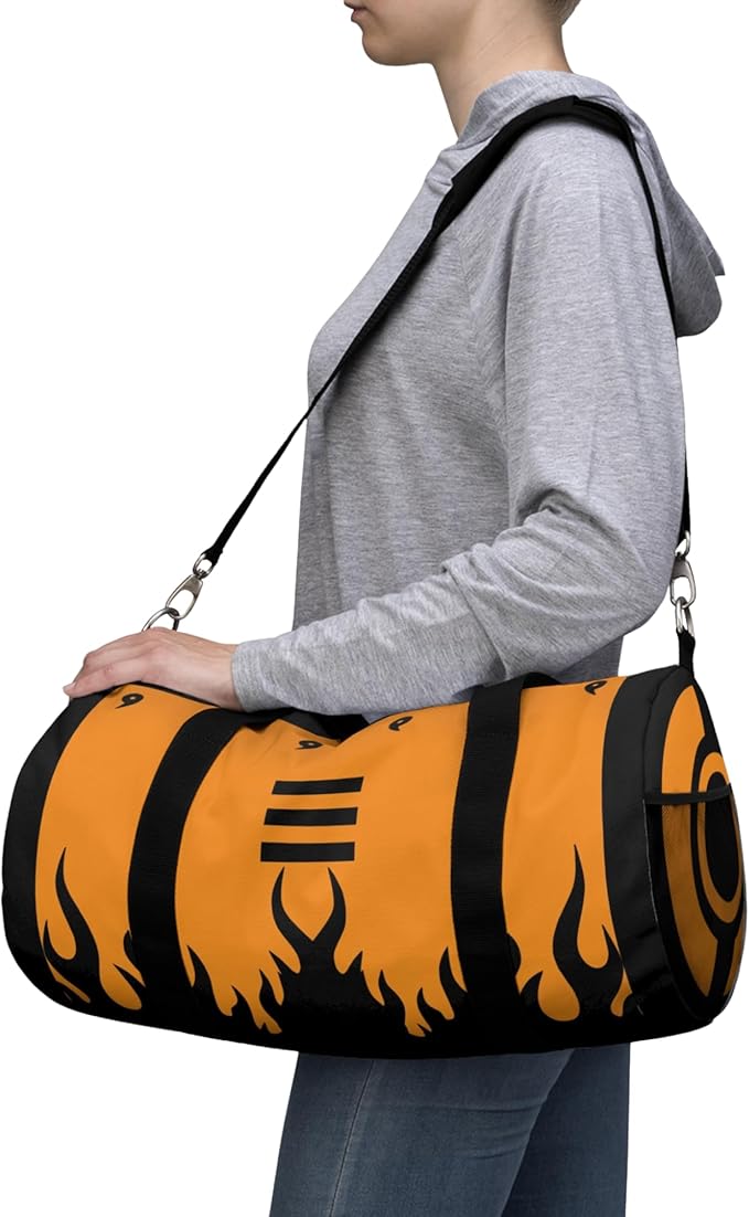 Anime Gym Bag for Women Men - Large Capacity Waterproof Workout Fitness Travel Sports Bags Fashion Street Camping ExpandaCLe Carry On Duffle Bag For Couple (Yellow Nne Tails) PTY