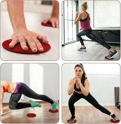 Upgrade Sport Core Sliders for Working Out - Dual Sided Glide Discs for Full Body Workout on Carpet or Hardwood Floor - Fitness & Home Exercise Equipment for Athletes