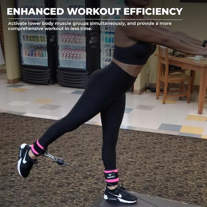Ankle Straps for Cable Machines Women, Glute Kickback Cable Machine Attachments, Gym Ankle Cuffs, Wrist Cuffs for Workout, Leg Training Accessory, Fitness Gear for Home or Gym