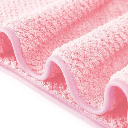 6 Piece Washcloth Set,100% Microfiber - Quick Dry, Thick, Soft, Plush and Highly Absorbent Luxury Hotel & Spa Bath Towel for Bathroom, Pack of 6, Pink