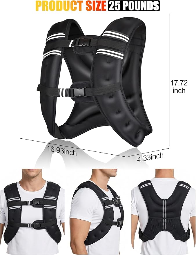 Henkelion Weighted Vest Weight Vest for Men Women Kids Weights Included, Body Weight Vests Adjustable for Running, Training Workout, Jogging, Walking
