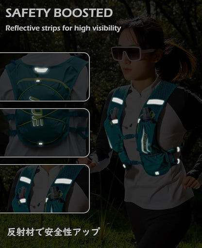 TRIWONDER Hydration Running Vest Backpack, Lightweight Water Pack for Men Women Hydration Backpack for Trail Race, Hiking, Cycling, Climbing, Camping, Jogging, Marathon