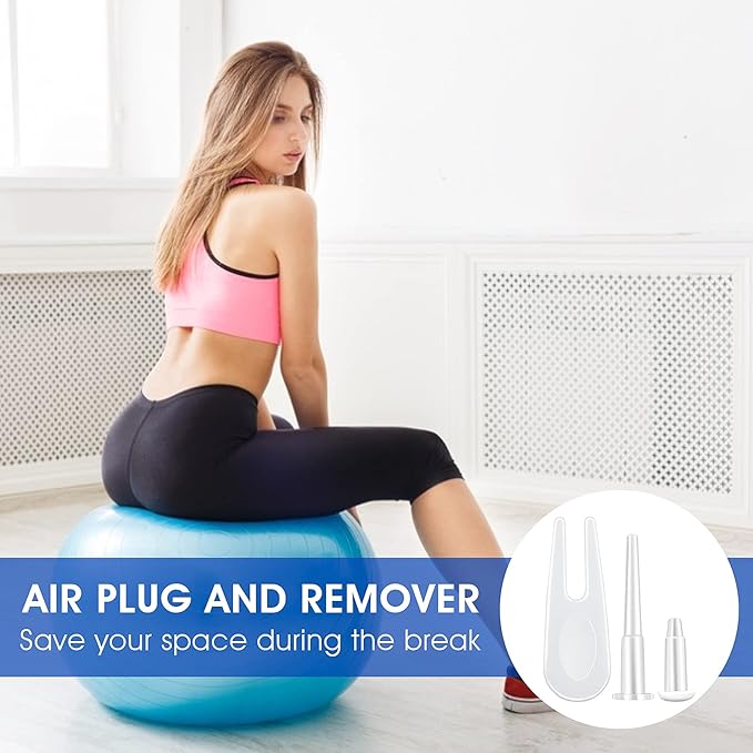 Yolev Yoga Ball Fitness Exercise Ball Air Stopper Plug Pin Adapter Kit, Exercise Ball Plug Replacement Kit