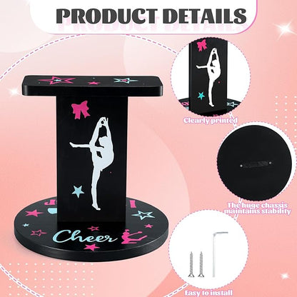 Weysat 12.2 x 13.2 Inch Wooden Cheer Flyer Stand Cheerleading Balance Trainers for Adult Core Strength, Stunt Flexibility & Coordination Training Equipment