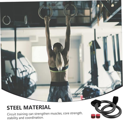 BESPORTBLE 2 Pcs Sturdy Gymnastics Rings Workout Exercise Handles for Fitness Home Gym Equipment Durable Wear-Resistant Random Color