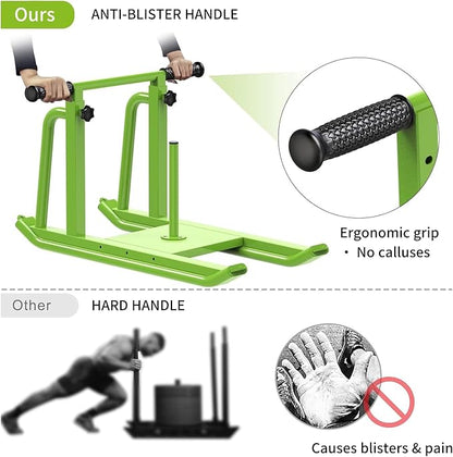 Kipika Weight Sled, Workout Sled, Fitness Strength Training Sled, Speed Training Sled for Athletic Exercise, Speed Improvement, Easily Through Obstacles, Suitable for 1" & 2" Weight Plate