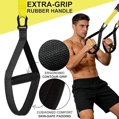 Home Resistance Training Kit, Resistance Trainer Exercise Straps with Handles Portable Home Gym System for Full Body Workout, Strength Training & HIIT