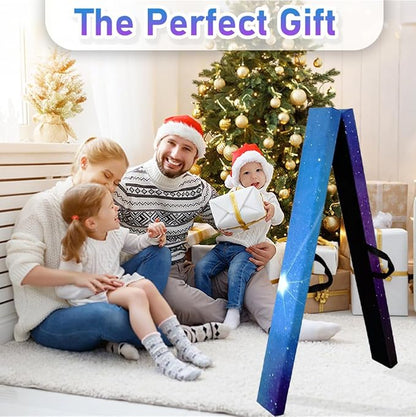 8FT Folding Balance Beam -Gymnastics Floor Beam -Gymnastics Equipment for Kids,Wood core- Anti-Slip Bottom and Carrying Bag for Home
