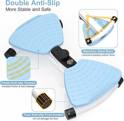 Waist Twister Machine Exercise, Ab Machine Adjustable Waist Twisting Fitness Tool，Noiseless Ab Twister Board for Women Men，Anti-Slip Home Gym Workout Equipment 300 lbs Weight Capacity