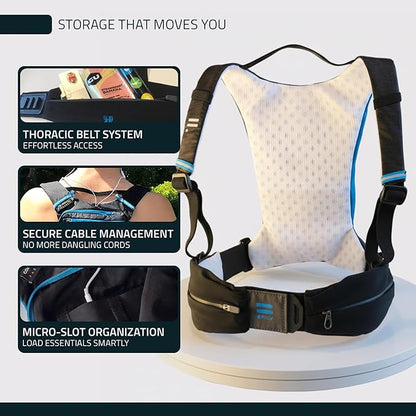 FITLY Minimalist Running Pack - Fitness Backpack Phone Holder, Storage, Thoracic Belt - Carry Personal Items - Running Gear for Men & Women - Lightweight Hydration Water Backpack
