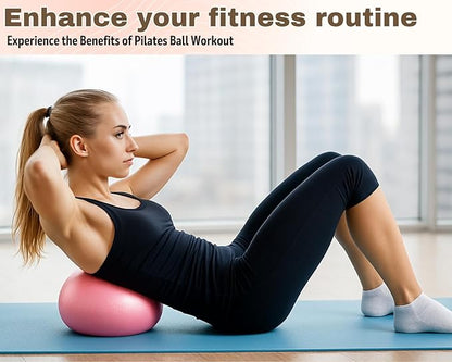 Pilates Ball 9 Inch Yoga Ball Small Exercise Ball for Core Strength Fitness Balance Stability at Home Gym