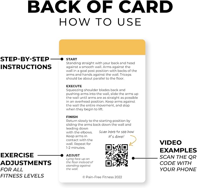 Exercise Flash Cards - Workout Cards Deck - Exercise Cards for Home Workouts Women & Men