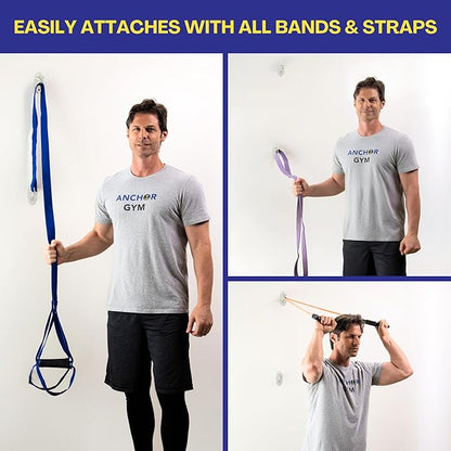 Anchor Gym Mini H1 (Set of 3) - Resistance Band Wall Anchors for Home Workouts | Wall Mount Anchor for Resistance Bands, Stretch Straps & Suspension Trainers