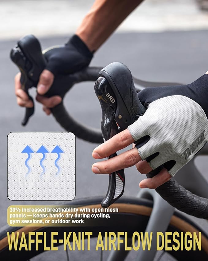 BATFOX Cycling Gloves for Men Women Road Mountain Bike Riding Gloves - Anti-Slip Bike Glove for Fitness Cycling Training Outdoor Sports