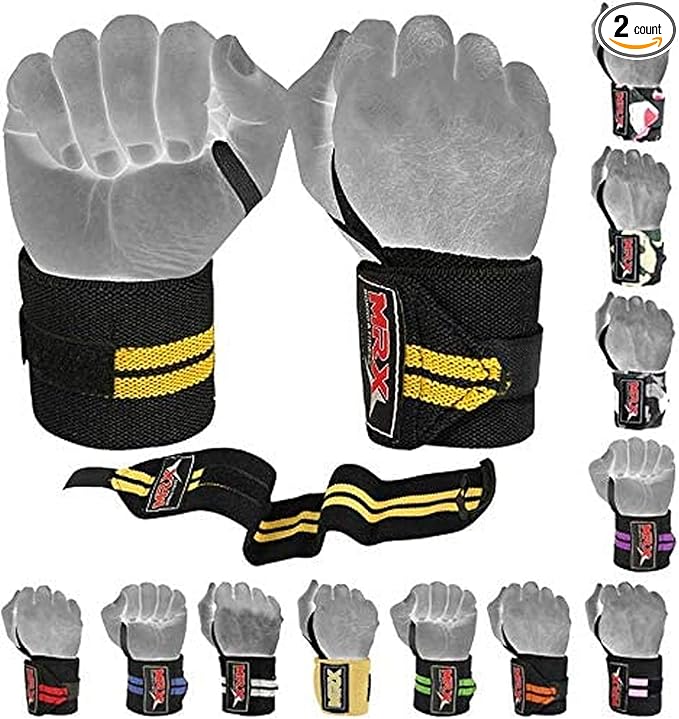 MRX Weight Lifting Gym Training Wrist Wraps for Wrist Support Bodybuilding Workout Wrap Men/Women