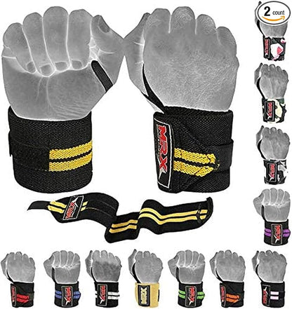 MRX Weight Lifting Gym Training Wrist Wraps for Wrist Support Bodybuilding Workout Wrap Men/Women