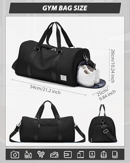 Gym Bag Womens,Travel Duffel Carry on Bag Sport Tote Bag Weekend Overnight Bag
