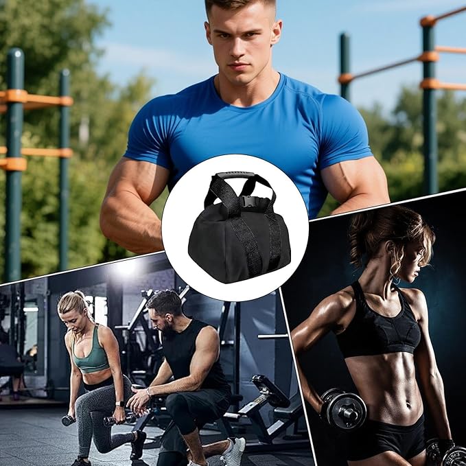 Kettlebell Sandbag - 25.5x25x17cm Training Kettlebell, 0-35 Lbs Adjustable Weight Exercise Sandbag With Handle | Workout Sandbagss For Fitness Strength Weightlifting Yoga Home Gym
