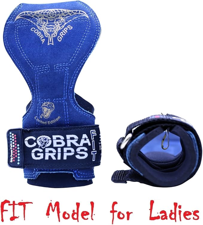 Cobra Grips PRO Weight Lifting Gloves Heavy Duty Straps Alternative with Power Lifting Hooks Padded Wrist Support for Deadlifts & Bodybuilding