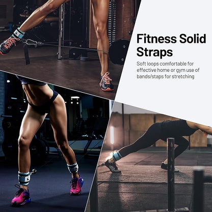 Slim Panda Ankle Strap for Cable Machine,Ankle Cuff for Kickbacks, Booty Hip Abductors,Glute Workouts, Leg Extensions, Curls for Men and Women, Adjustable with Double D-Rings