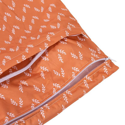 babygoal Wet Dry Bags for Baby Cloth Diapers, Washable Travel Bags, Beach, Pool, Gym Bag for Swimsuits & Wet Clothes with Two Zippered Pockets 3 Pack, 3LN15
