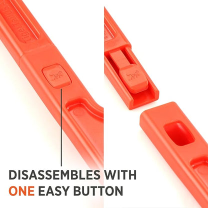 Tiger Tail Tiger Cane Back & Neck Massager – Trigger Point Deep Tissue Acupressure Therapy Cane Massage Hook with 7 Gription Knobs, 2-Piece Massage Tool for Muscle Knot & Shoulder Pain Relief, Orange