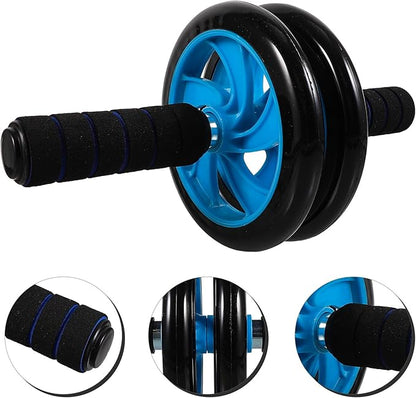 Abdominal Exercise Roller Wheel Two-wheel Fitness for Strength Training with Non-slip Handles Suitable for Men and Women Random Style