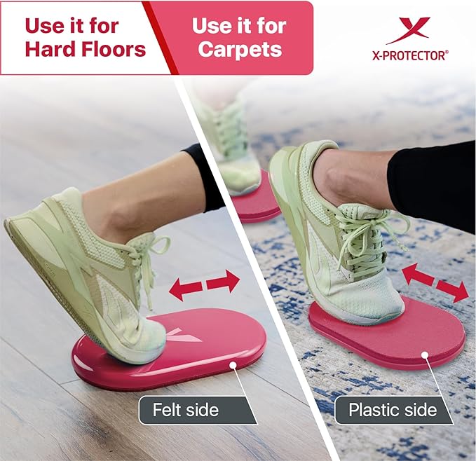 X-Protector Sliders for Working Out - 2 PCS - Double-Sided Exercise Sliders for Hard & Carpeted Floors - Gliders for Exercising!