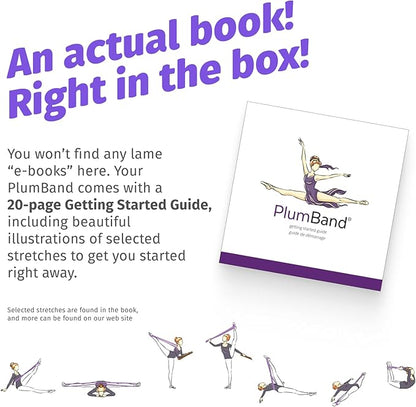 The PlumBand Stretch Band for Dance and Ballet – Premium Gift-Ready Package - Sizes for Kids & Adults – Improve Your Splits, Flexibility and Strength with Stretching