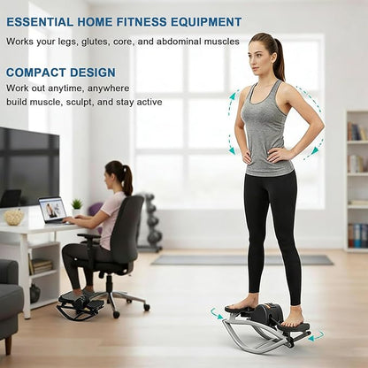 Rocker Step Side to Side, Rock Stepper, Portable Compact Lateral Rocking Fitness Stepper, for Legs, Glutes, Abs, Fitness Equipment for Home, Apartment,and Dormitory