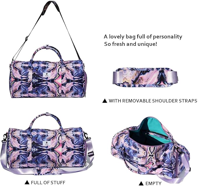 Original Floral Water Resistant Duffel Bag Gym bag Weekender Travel Bag for Gym Beach Travel Daily Bags