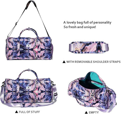 Original Floral Water Resistant Duffel Bag Gym bag Weekender Travel Bag for Gym Beach Travel Daily Bags