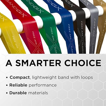 THERABAND CLX Resistance Band 2-Pack, Super Heavy & Max Workout Bands with Loops, 5′ Non-Latex Exercise Bands for Home, Gym, Travel, Full-Body Training, Silver & Gold